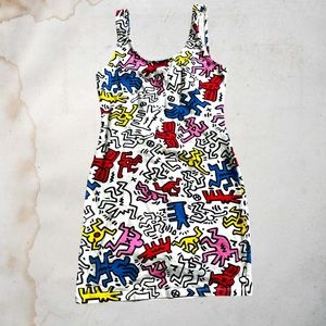 Keith Haring | Open Back Stretch Mini Dress • APPROX SMALL